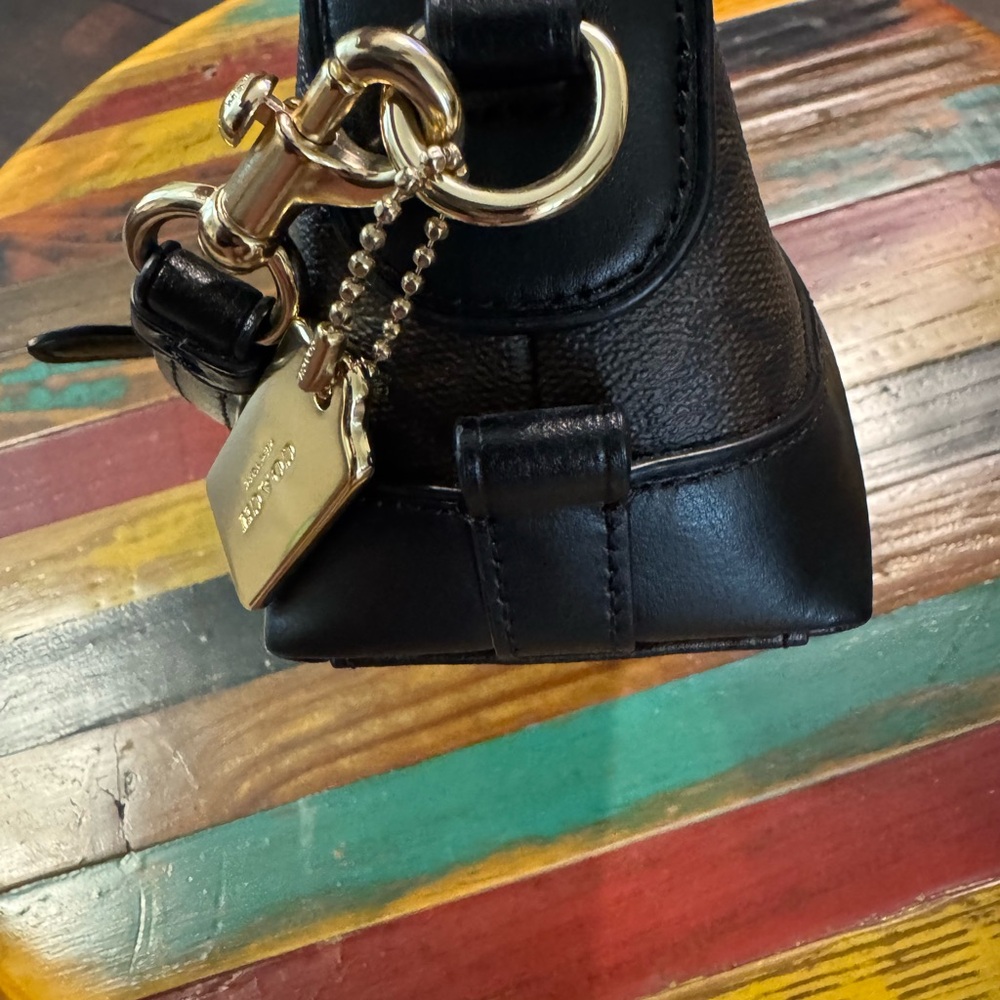 Coach Brown & Black Signature Crossbody with Matching Card Case - Picture 13 of 14